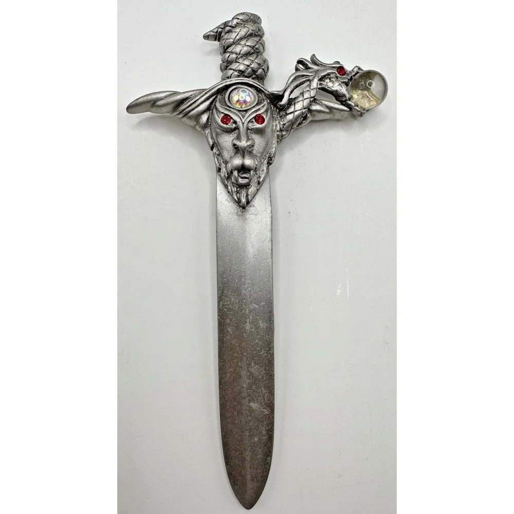 Dragon Sword Pewter Pin Medieval Gothic Vintage JJ Jonette‎ Fantasy